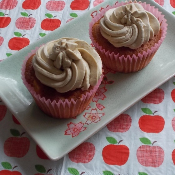 Apple Cupcakes with Brown Sugar Swiss Meringue Buttercream
